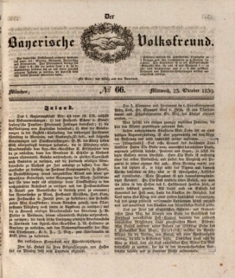 Der bayerische Volksfreund Mittwoch 23. Oktober 1839