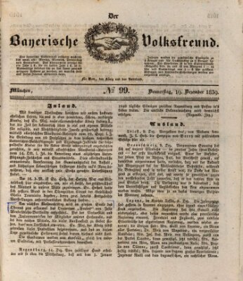 Der bayerische Volksfreund Donnerstag 19. Dezember 1839