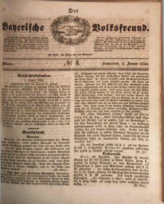 Der bayerische Volksfreund Samstag 4. Januar 1840