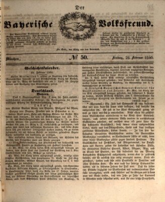 Der bayerische Volksfreund Freitag 28. Februar 1840