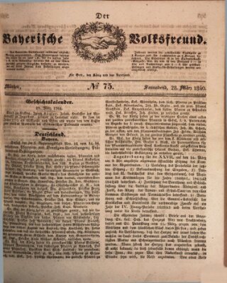 Der bayerische Volksfreund Samstag 28. März 1840