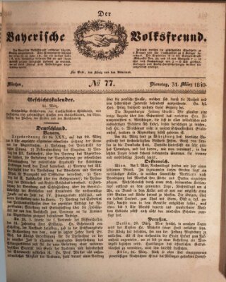 Der bayerische Volksfreund Dienstag 31. März 1840