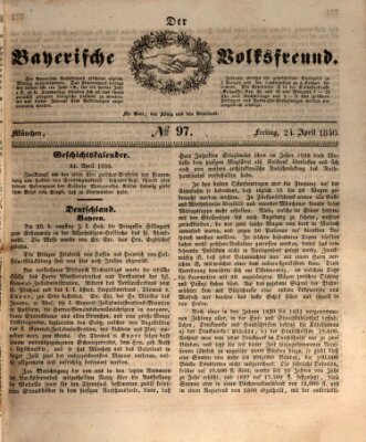 Der bayerische Volksfreund Freitag 24. April 1840