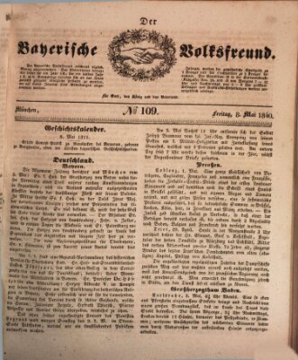 Der bayerische Volksfreund Freitag 8. Mai 1840