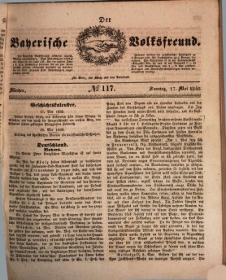 Der bayerische Volksfreund Sonntag 17. Mai 1840