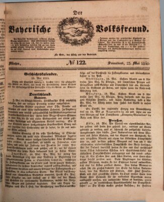 Der bayerische Volksfreund Samstag 23. Mai 1840