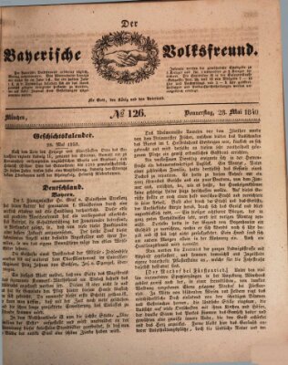 Der bayerische Volksfreund Donnerstag 28. Mai 1840