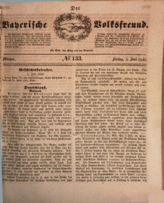 Der bayerische Volksfreund Freitag 5. Juni 1840