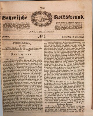 Der bayerische Volksfreund Donnerstag 2. Juli 1840