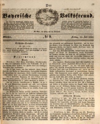 Der bayerische Volksfreund Freitag 10. Juli 1840