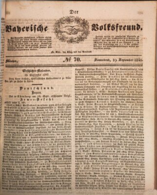 Der bayerische Volksfreund Samstag 19. September 1840