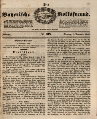 Der bayerische Volksfreund Dienstag 3. November 1840