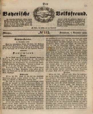 Der bayerische Volksfreund Samstag 7. November 1840