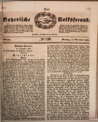 Der bayerische Volksfreund Dienstag 24. November 1840