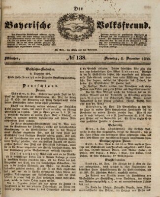 Der bayerische Volksfreund Dienstag 8. Dezember 1840