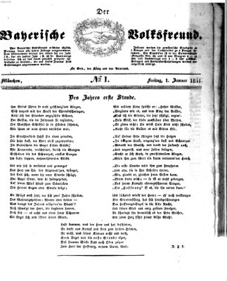 Der bayerische Volksfreund Freitag 1. Januar 1841