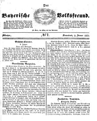 Der bayerische Volksfreund Samstag 9. Januar 1841