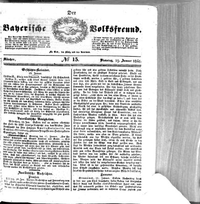 Der bayerische Volksfreund Dienstag 19. Januar 1841