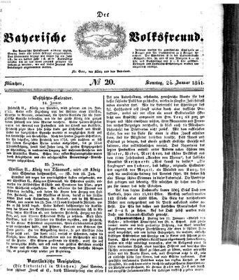 Der bayerische Volksfreund Sonntag 24. Januar 1841