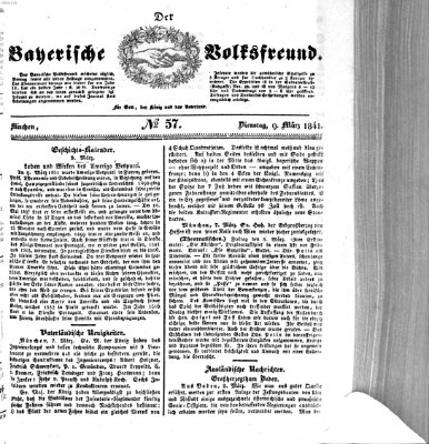 Der bayerische Volksfreund Dienstag 9. März 1841