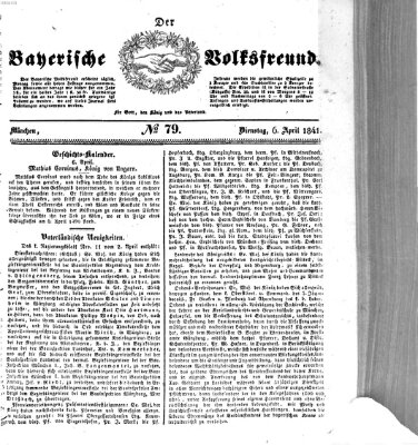 Der bayerische Volksfreund Dienstag 6. April 1841