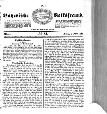 Der bayerische Volksfreund Freitag 9. April 1841