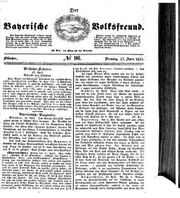 Der bayerische Volksfreund Dienstag 27. April 1841