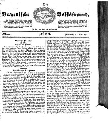 Der bayerische Volksfreund Mittwoch 12. Mai 1841