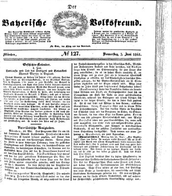 Der bayerische Volksfreund Donnerstag 3. Juni 1841