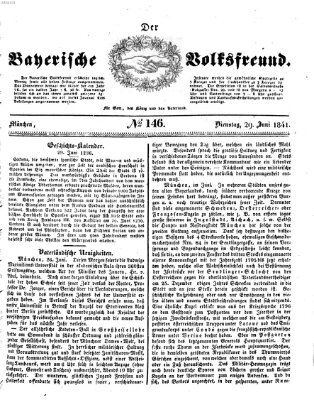 Der bayerische Volksfreund Dienstag 29. Juni 1841