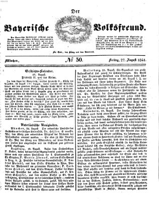 Der bayerische Volksfreund Freitag 27. August 1841