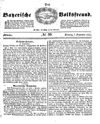 Der bayerische Volksfreund Dienstag 7. September 1841