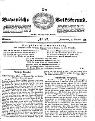 Der bayerische Volksfreund Samstag 9. Oktober 1841