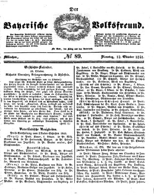 Der bayerische Volksfreund Dienstag 12. Oktober 1841