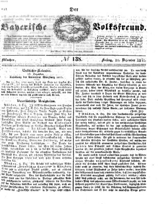 Der bayerische Volksfreund Freitag 10. Dezember 1841