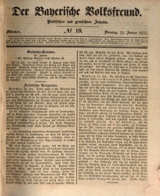 Der bayerische Volksfreund Dienstag 25. Januar 1842