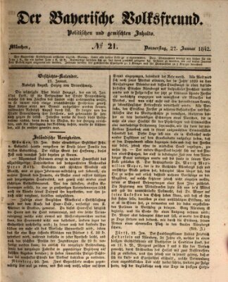 Der bayerische Volksfreund Donnerstag 27. Januar 1842