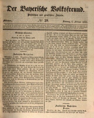 Der bayerische Volksfreund Sonntag 6. Februar 1842