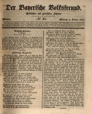 Der bayerische Volksfreund Mittwoch 9. Februar 1842