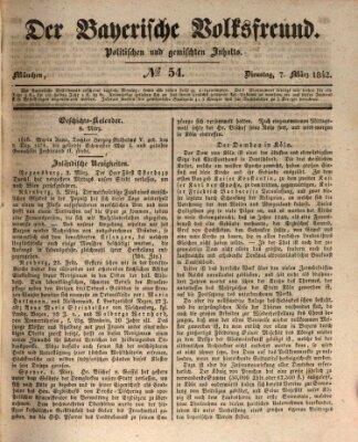 Der bayerische Volksfreund Montag 7. März 1842