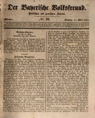 Der bayerische Volksfreund Sonntag 13. März 1842