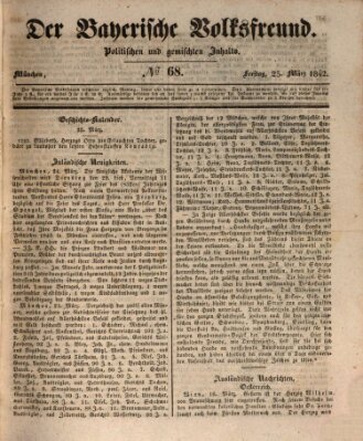 Der bayerische Volksfreund Freitag 25. März 1842