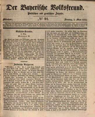 Der bayerische Volksfreund Dienstag 3. Mai 1842