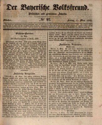 Der bayerische Volksfreund Freitag 13. Mai 1842