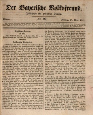 Der bayerische Volksfreund Sonntag 15. Mai 1842