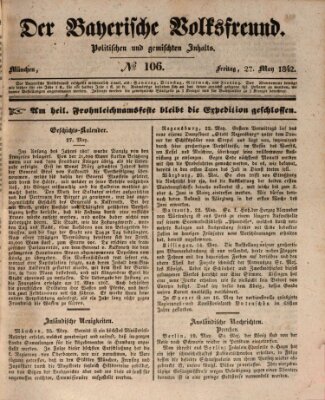 Der bayerische Volksfreund Freitag 27. Mai 1842