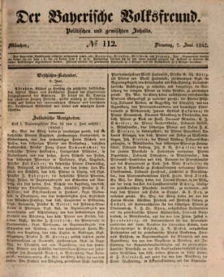 Der bayerische Volksfreund Dienstag 7. Juni 1842