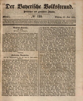 Der bayerische Volksfreund Sonntag 26. Juni 1842