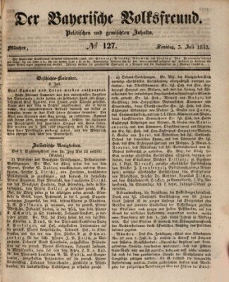 Der bayerische Volksfreund Sonntag 3. Juli 1842