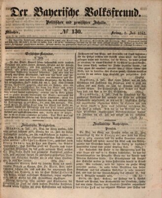 Der bayerische Volksfreund Freitag 8. Juli 1842